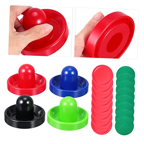 VANZACK 2sets Air Hockey Pucks of Replacement Accessories for Game Tables Includes Felt Pucks Lightweight Sturdy for Air Hockey Tables