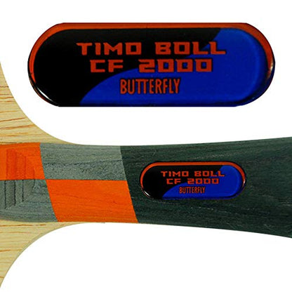 Butterfly Timo Boll Carbon Fiber Ping Pong Paddle | ITTF Approved Table Tennis Racket | Ping Pong Sponge and Rubber | Carbon Layers in Ping Pong Racket for Power | Professional Ping Pong Paddle - style: 2000 Model