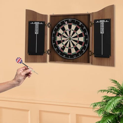 Dartboard Professional Set,Wall-Mounted Classic Dartboard Cabinet with Practical Scoreboard Sisal Board,Dart Boards Set for Homes,Bedrooms,Bars,Clubs&Offices