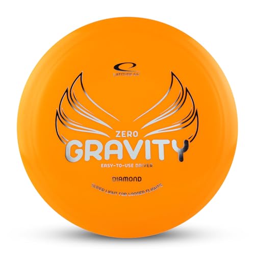 Latitude 64 Gravity Diamond Disc Golf Fairway Driver | Easy to Throw Disc Golf Driver for Beginners | Lightweight, Floating Plastic | High Glide w/Understable Flight | 120-130g - color: Orange