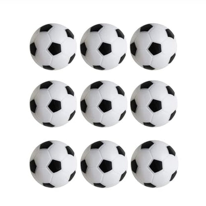 9 Pieces Foosball Table Replacement Foosballs, 32mm Game Table Size Black and White Tabletop Soccer Balls