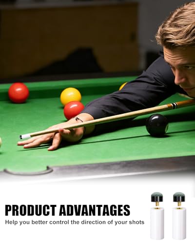 15 Sets Pool Cue Tips Replacement Kit Screw On Pool Stick Tips Replacement Kit with White Ferrules and Gray Cue Tips for Billiard Cues Stick Accessories