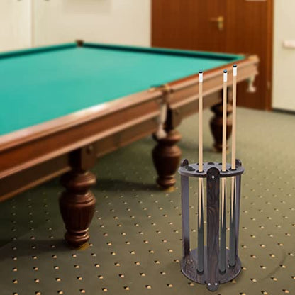 Pool Stick Holder Rack, Round Pool Cue Holders Pool Table Accessories Hold 9 Cues, Freestanding Billiard Cue Rack For Storing Billiard Cues, Golf Clubs and Fishing Rods