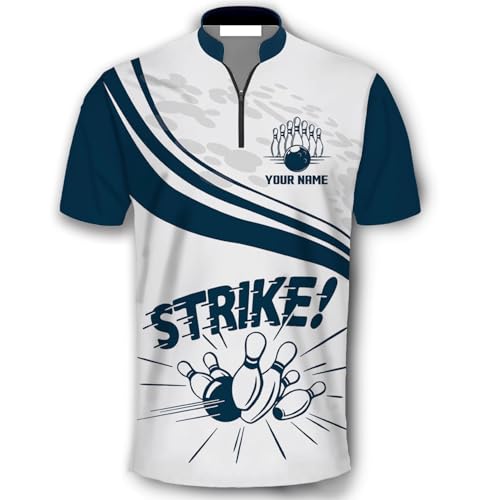 GABITA Personalized Bowling Jerseys for Men, Custom Bowling Shirts, Funny Bowling Shirts Gift for Bowler Team Player - color: A16