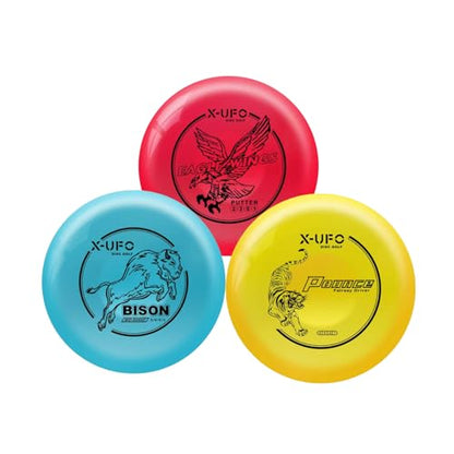 X-UFO Disc Golf Set - Disc Golf Starter Set, Includes 1 Putter, 1 Driver, and 1 midrange disc, Weighing 170-178 Grams Suitable for Beginners and Professional disc Golf tournaments - color: Set 6