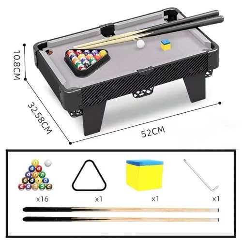 Kids Mini Pool Table Pool Toys Wooden 16 Balls Chalk 2 Cues Desktop Games Billiards Game Table for Boys Office Family Girls