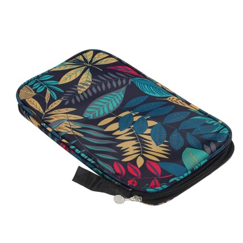 PATIKIL 11" x 7" Table Tennis Racket Case Cover, Table Tennis Racket Paddle Carry Bag with Ball Storage Pocket, Blue