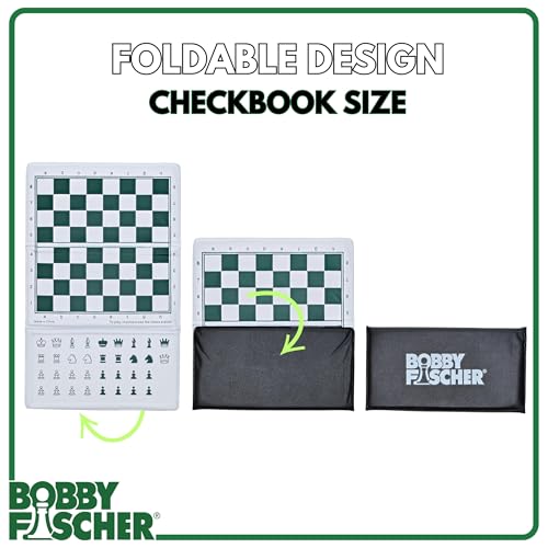 Bobby Fischer Mini Magnetic Pocket Chess Set - Travel - 6 x 3.25 by WE Games