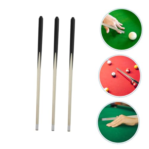 Mini Pool Cue for Kids 18.89In Short Billiard Cue Sticks Set of 3 Lightweight Wooden Pool Cues for Beginner Practice at Home or Game Room