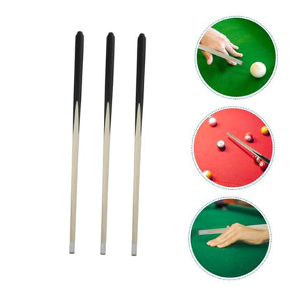 Mini Pool Cue for Kids 18.89In Short Billiard Cue Sticks Set of 3 Lightweight Wooden Pool Cues for Beginner Practice at Home or Game Room