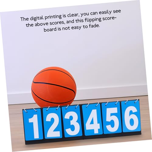 POPETPOP Basketball Scoreboard Portable Tabletop Scoreboard Flip Scorekeeper for Competition
