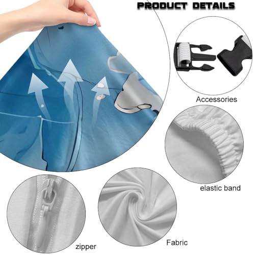 Suobstales Blue Marble Pattern Gaming Chair Covers Slipcovers with Armrest Covers, Stretch Game Computer Office Desk Chair Cover Protector, Soft Fabric Rotating Armchair Covers, Without Chair - color: Blue Marble