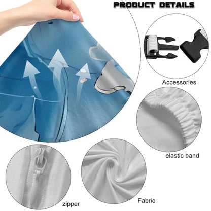 Suobstales Blue Marble Pattern Gaming Chair Covers Slipcovers with Armrest Covers, Stretch Game Computer Office Desk Chair Cover Protector, Soft Fabric Rotating Armchair Covers, Without Chair - color: Blue Marble