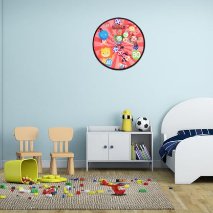 Healifty Sticky Ball Dart Board for Interactive Set with Cloth Material and Practice Aim Feature Suitable for Indoor Living Room and Outdoor Lawn Play