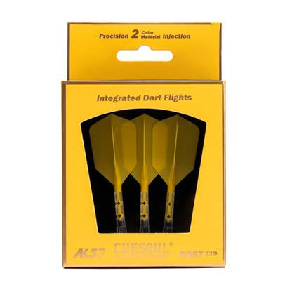 CUESOUL ROST T19 Integrated Dart Shaft and Flight Slim Shape M Size 28mm - color: Yellow