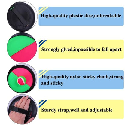 Cooraby Toss and Catch Paddle Game 5 Set Paddle Toss and Catch Ball Sport Games Suitable for Sports, Beach and Party Favor with Storage Bag, 10 Paddles and 5 Balls