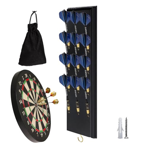 Dart Holder | Wall-Mounted Wooden Display - Dart Organizer with Storage Bag,for Home Office Bar Game Room Living Room Bedroom Entertainment
