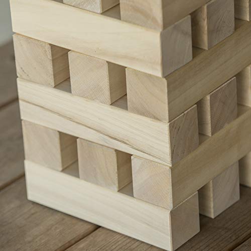 Triumph Sports Triumph Giant Tumble Tower - Includes 51 Solid Wood Tumble Blocks and Carry Bag