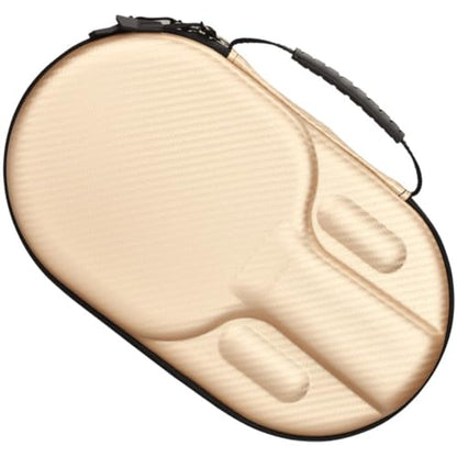 Pingpong Paddle Case Hard Shell Table Tennis Racket Case Pingpong Paddle Carry Case Pingpong Bat Cover Fit for 2 Paddles and 4 Balls - color: Champagne