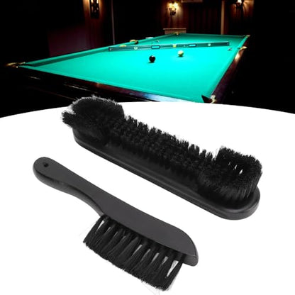 Table Brush Kit with 8.5in Rail Brush - Wooden Billiards Pool Table and Rail Brush Set for Felt and Rail Cleaning Essential Billiards Accessories