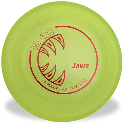 Hyperflite K-10 Jawz Puncture Resistant Dog Flying Disc, Medium-Large | Puncture Resistant, Competition Approved | 8.75-inch, 150g | Medium & Large Dogs | Yellow - color: Yellow