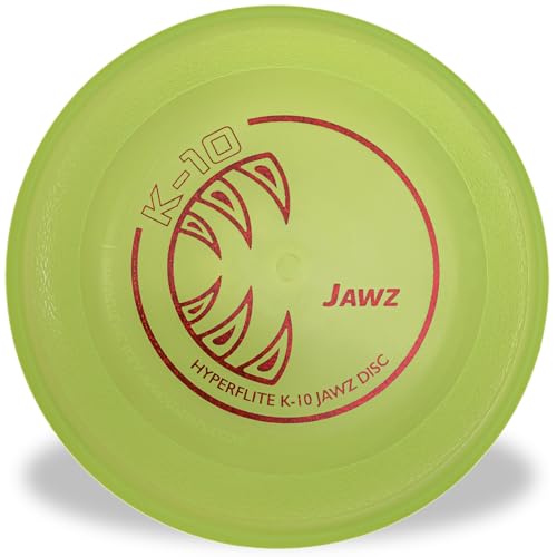 Hyperflite K-10 Jawz Puncture Resistant Dog Flying Disc, Medium-Large | Puncture Resistant, Competition Approved | 8.75-inch, 150g | Medium & Large Dogs | Yellow - color: Yellow