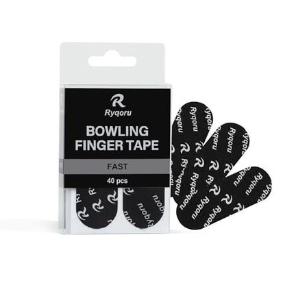 40 PCS Bowling Thumb & Finger Tape, Fast Release Pre-Cut Insert Tape for Thumb Hole, Grip & Skin Protection, Breathable, No Residue, Black