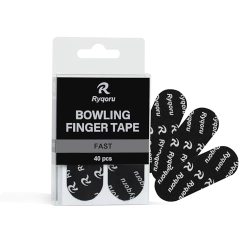 40 PCS Bowling Thumb & Finger Tape, Fast Release Pre-Cut Insert Tape for Thumb Hole, Grip & Skin Protection, Breathable, No Residue, Black