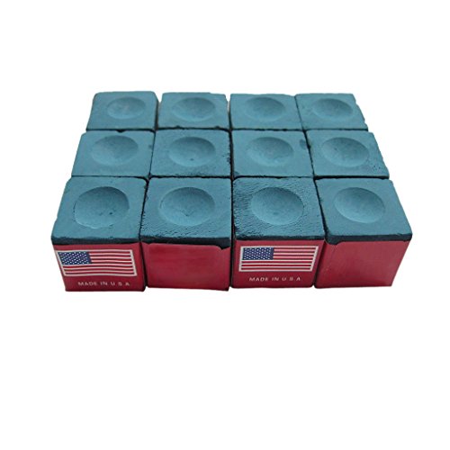 Master Billiard/Pool Cue Chalk Box, 12 Cubes - color: Blue