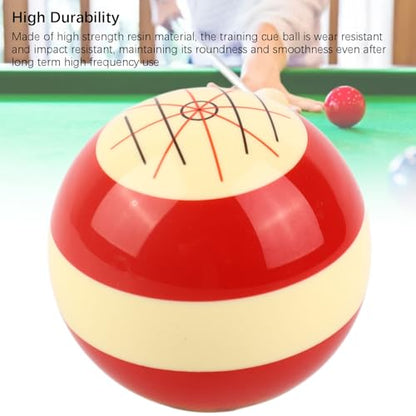 Luocute Billiards Cue Ball, Resin Training Pool Ball 57.2mm Practice Cue with Billiard Accessories for Eight