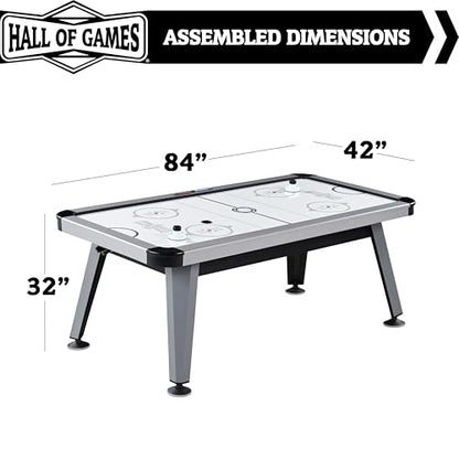Hall of Games Air Hockey Table, Indoor Arcade Gaming Sets with Electronic Score Systems, Perfect for Family Game Rooms - style: 7 Ft. - Arctic Rush