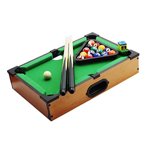 Pool Table Set Tabletop Billiards Chalk Game Child Adult