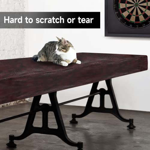 GSE Games & Sports Expert 14' Brown Heavy-Duty Leatherette Shuffleboard Table Cover for Shuffleboard Table Accessories - color: Brown-14ft