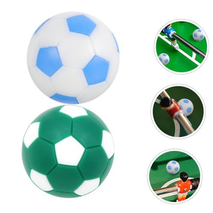 6pcs Mini Table Football Replacement Balls Foosball Game Balls for Indoor Tabletop Play Deep Green White Sky Blue White Colors