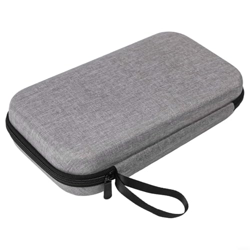 Table Tennis Racket Case, Hard EVA Shell Bat Bag with Soft Lining, Holds 2 Paddles and 6 Balls, Portable Storage Box with Zipper for Training, Competition and Travel(Grey)