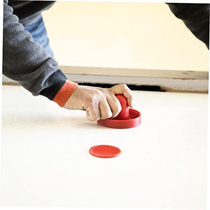 Sosoport 2sets Air Hockey Accessories of Paddles Felt Pads Pucks Game Table Replacement Parts for Enhanced Play Any Game Room