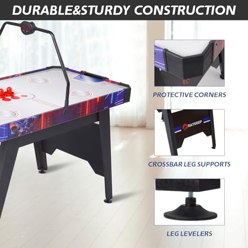 Air Hockey Pushers and Air Hockey Pucks, Indoor Games Goal Handles Paddles Replacement Accessories Set for Game Tables Equipment - color: Black-red