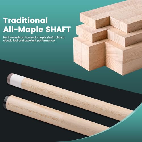 Pool Cue Kit - Stained Maple 58 Inch Pool Stick with Hard Case and Accessories for Billiards Enthusiasts - color: Grey, style: 20oz