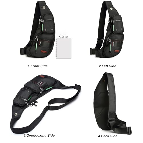 NICGID Sling Bag Chest Shoulder Backpack Crossbody Bags Casual Daypack for Men Women (Navy blue-2854) - color: Navy Blue-2854