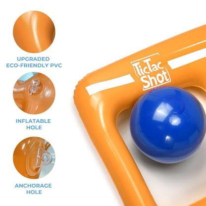 Outdoor Games for Adults and Family, Giant Tic Tac Toe Game with 10 Balls, Outside Toys for Kids Ages 8-12, 2-10 Players, Yard Pool Beach Lawn Camping