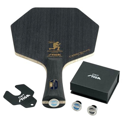 STIGA Cybershape Carbon CWT Truls Edition Table Tennis Blade with Custom Weight Technology I Superior Control & Enhanced Grip for Offensive Play - style: Cybershape Carbon CWT Truls Edition - Master/Concave