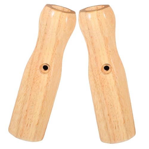 Foosball Table Handles 2 Pack Wooden Replacement Grips for Indoor Soccer Table Game Poles with Octagonal Design Easy Assembly Enhancing Family Entertainment