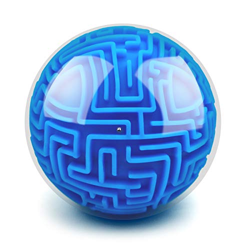 YongnKids Amaze 3D Memory Sequential Maze Ball Puzzle Toy Gifts for Kids Adults - Challenges Game Lover Tiny Balls Brain Teasers Game (Blue) - color: Blue