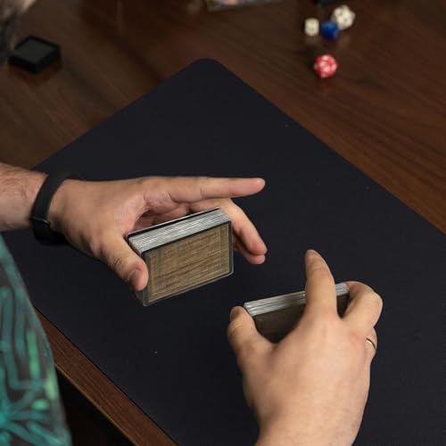 Yexiya 8 Pcs Card Game Mats 14 x 24 Inch Sublimation Blanks Playmat for Trading Board Game Smooth Rubber Playing Mat for Games, Mouse Pad (Black) - color: Black