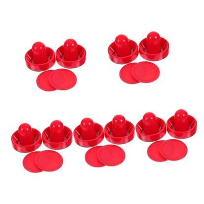 Abaodam 5sets Table Ice Hockey Game Kit Air Hockey Tabletop Pucks Handles Paddles Ice Paddles Game Accessories Family Party Fun Easy to Play