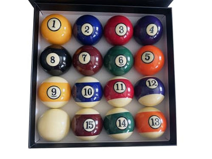 Champion Deluxe 2-1/4" Billiard Pool Ball Set Complete 16 Ball Set (Several Style Available) - color: Pro-Cup Pool Balls Set