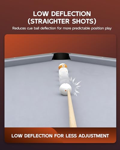 KONLLEN Maple Pool Cue Stick for Adults - Features Low Deflection Shaft, Titanium Alloy 3/8x8 Joint, and 12mm Tip - color: K-02-set