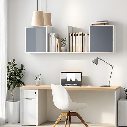 Kaboon Universal Tabletop 60"x18", Solid One-Piece Melamine Table Top, L-Desk Floating Desk DIY, Home and Office, Light Walnut - color: Light Walnut, size: 60x18