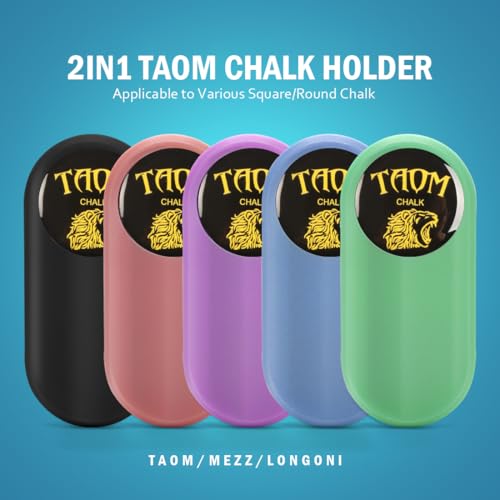 TAOM Magnetic Chalk Holder Belt Clip for Round and Square,Portable Pool Cue Chalk Holder with Silicone Clip,Silent Chalk Holder Pool Billiards,Chalk Case Pool Table Accessories - color: A-Macaron Blue