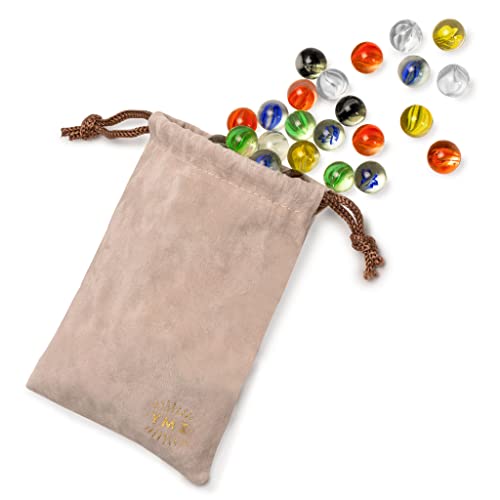 Yellow Mountain Imports 60 Pieces Translucent Chinese Checkers Glass Marbles with Petal Design - 14 Millimeters - size: 14mm(Crystal)